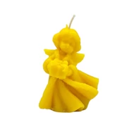 angyal méhviaszgyertya, angyal dekoráció, karácsonyi dekor