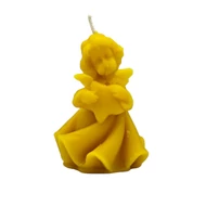 angyal méhviaszgyertya, angyal dekoráció, karácsonyi dekor