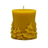 karácsonyi méhviaszgyertya, karácsonyi dekor kellék, 