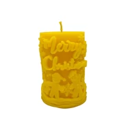 karácsonyi méhviaszgyertya Merry Christmas felirattal