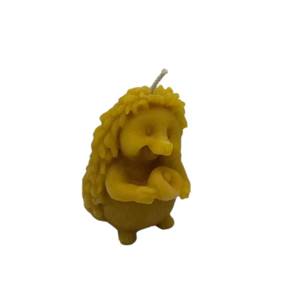 állatfigurás gyertya, sün gyertya, őszi dekorgyertya