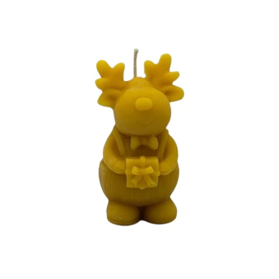 szarvasos gyertya, aranyos gyertya karácsonyra