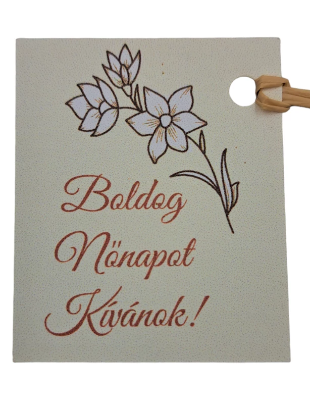 Boldog Nőnapot Kívánok feliratú nyakcímke